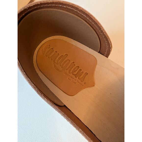 Sandgrens Anthropologie Clogs Brett low closed back Ecru Tan size 40 (9/9.5) - Picture 4 of 9